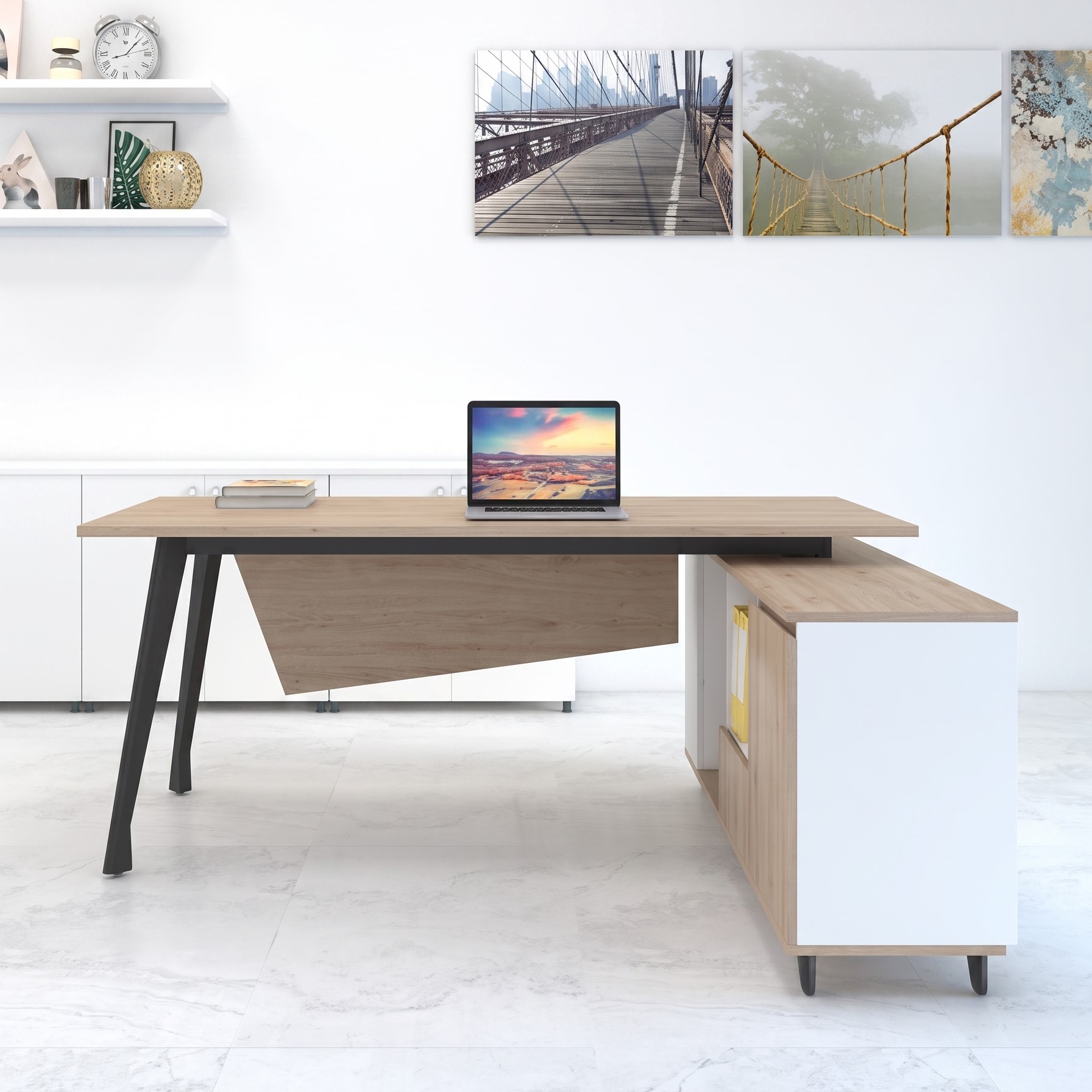 Bàn lãnh đạo gỗ Melamine 1904BLD08