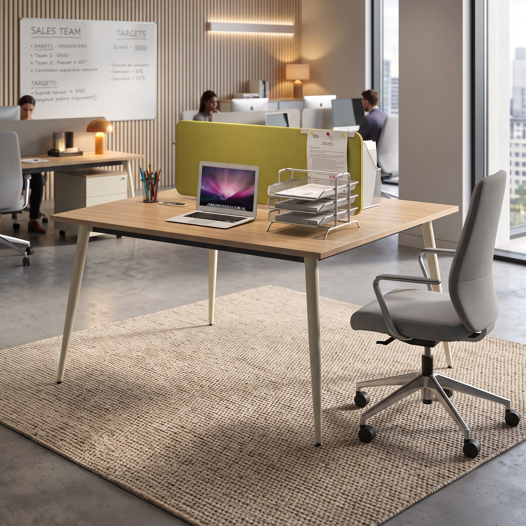 Cụm bàn làm việc 2 chỗ 1907B12-2