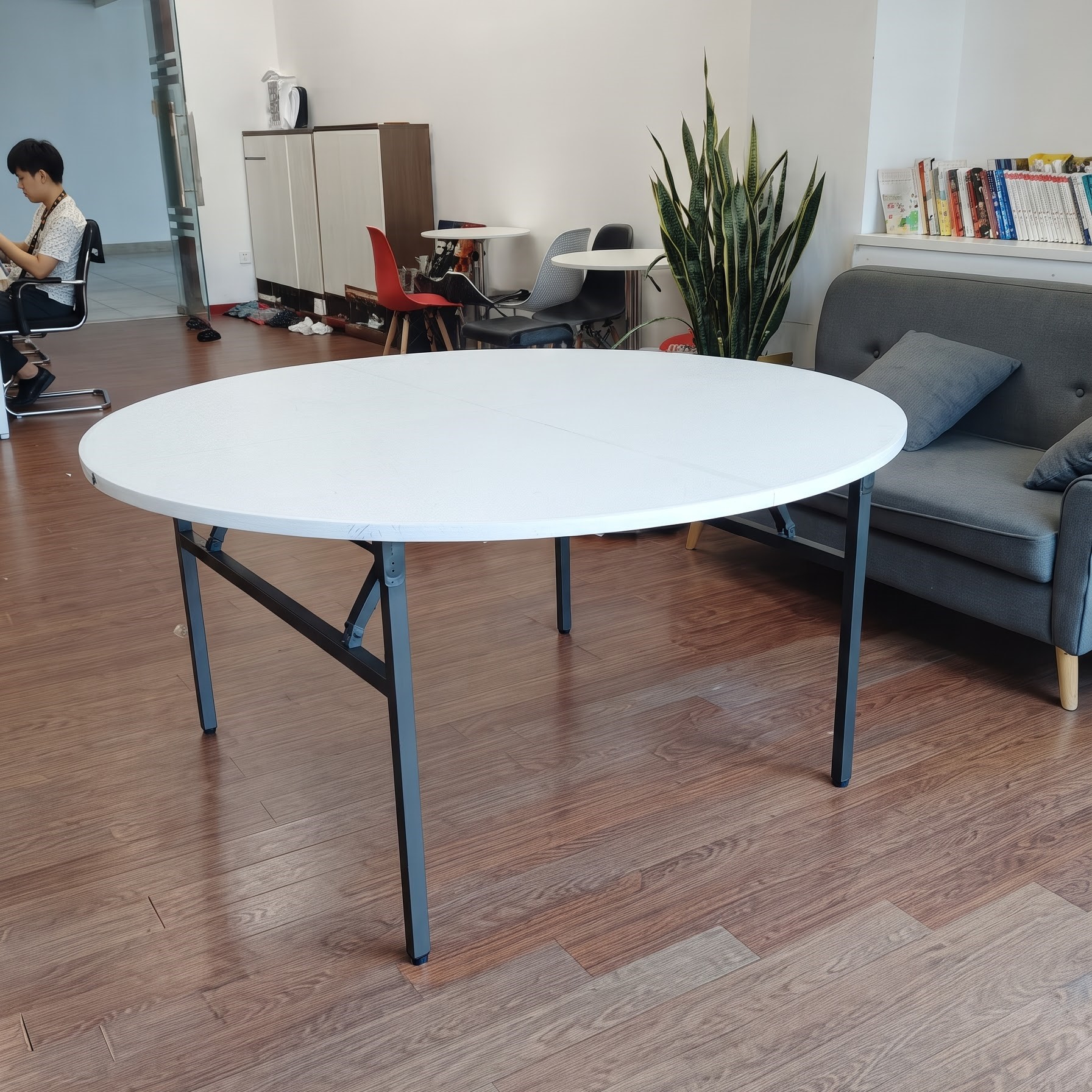 Bàn gấp chân sắt mặt gỗ BGT12