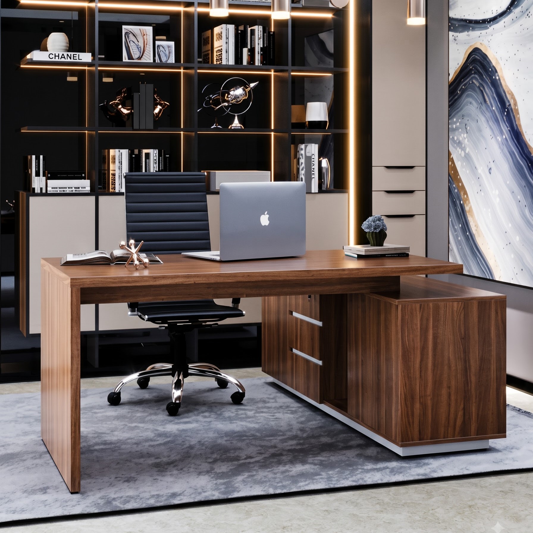 Bàn giám đốc gỗ cao cấp BLD07
