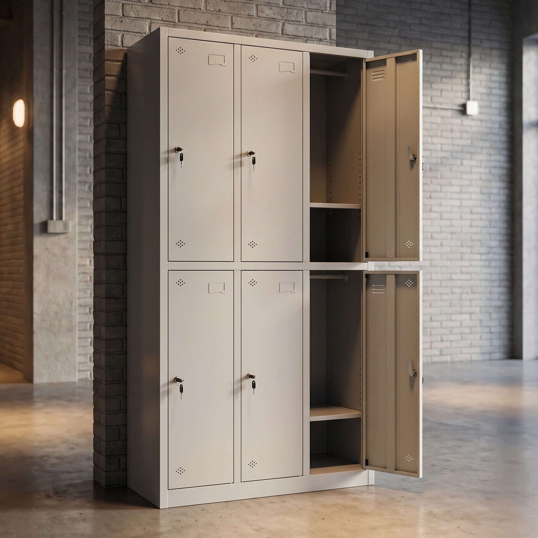 Tủ locker sắt sơn tĩnh điện 6 ngăn TS12
