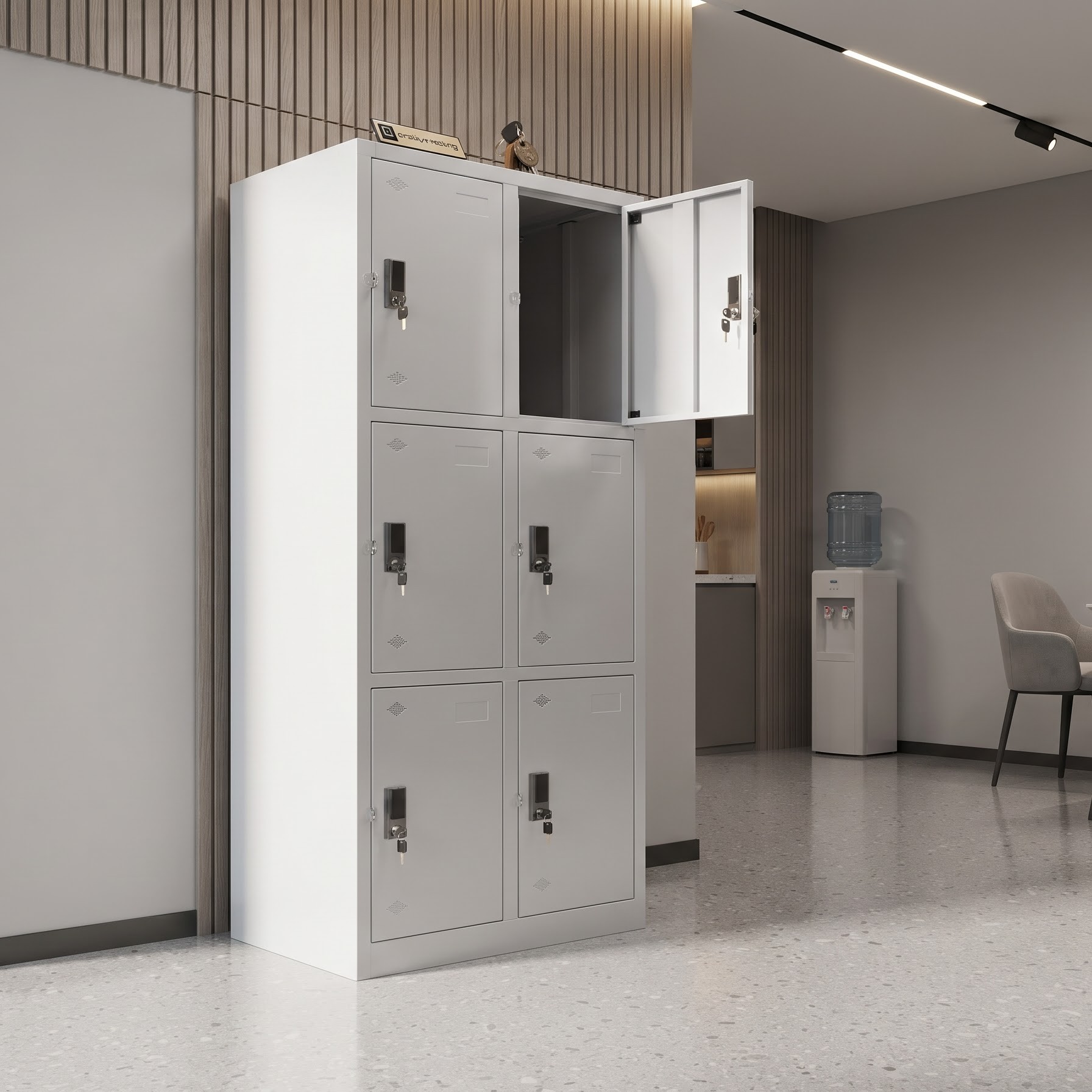 Tủ locker sắt sơn tĩnh điện 6 khoang TS18