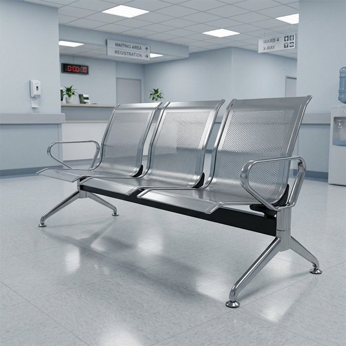 Ghế băng chờ inox 2, 3, 4, 5 chỗ GC05