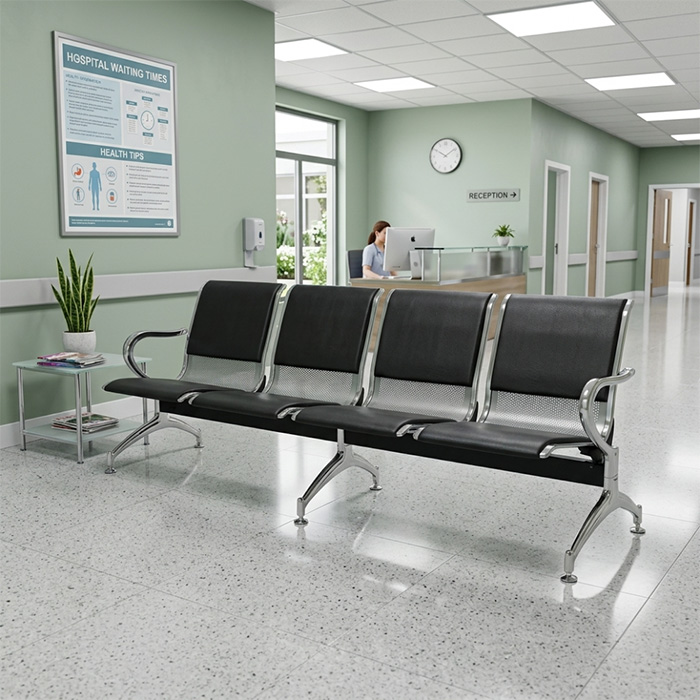 Ghế băng chờ bẹnh viện khung thép GC01MD