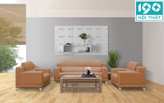 Bộ sofa SP04 với gam màu trung tính giúp phòng khách trở nên tươi mới hơn
