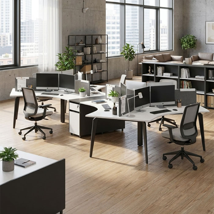 Cụm bàn làm việc 6 chỗ 1910BLC3-2H