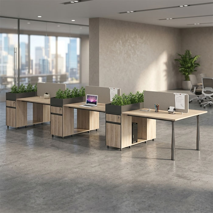 Cụm bàn làm việc nhân viên 6 chỗ 1912B12-6H
