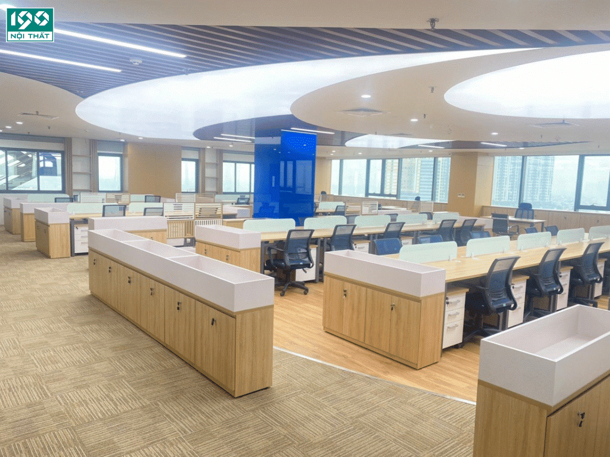 Không gian văn phòng làm việc được thiết kế hiện đại