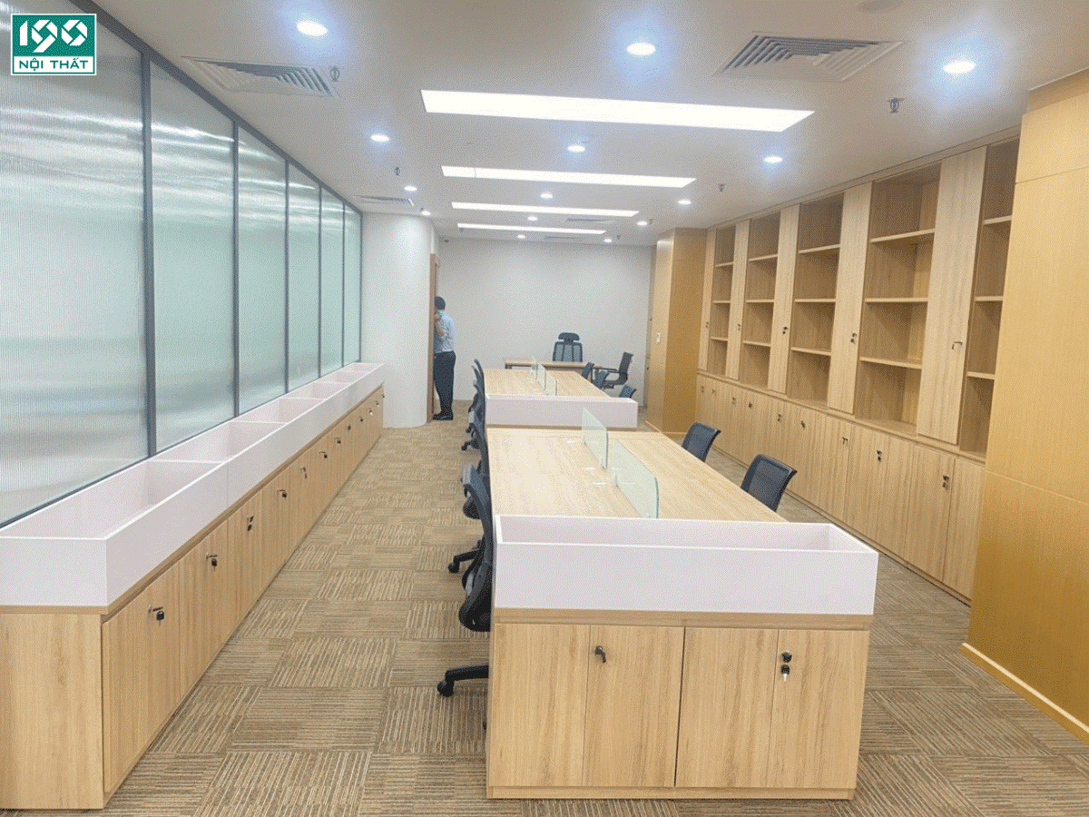 Tủ văn phòng đựng tài liệu được thiết kế theo yêu cầu