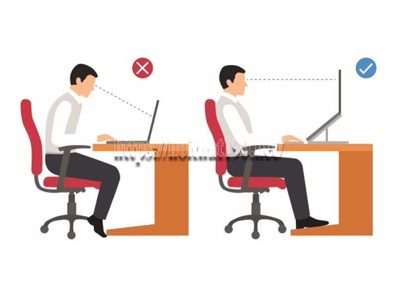 ngồi sai tư thế trên ghế văn phòng