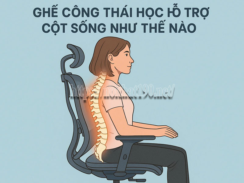 Ghế công thái học hỗ trợ cột sống như thế nào