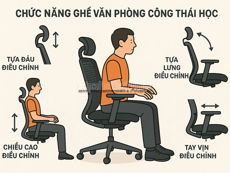 chức năng ghế văn phòng công thái học
