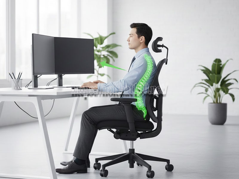 Công dụng của ghế Ergonomic với cột sống