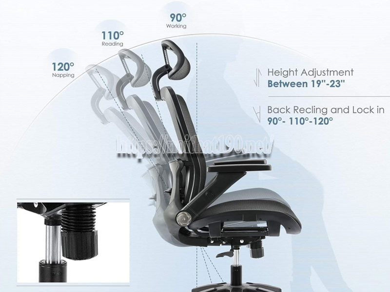 Linh kiện ghế công thái học chính hãng