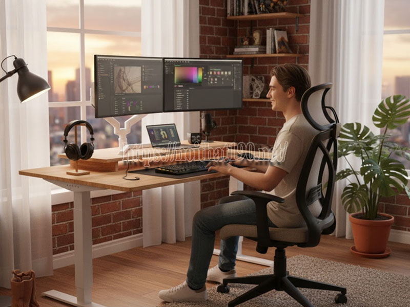 Ghế công thái học 190 phù hợp với dân IT