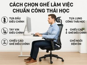 Cách chọn ghế làm việc chuẩn ergonomic