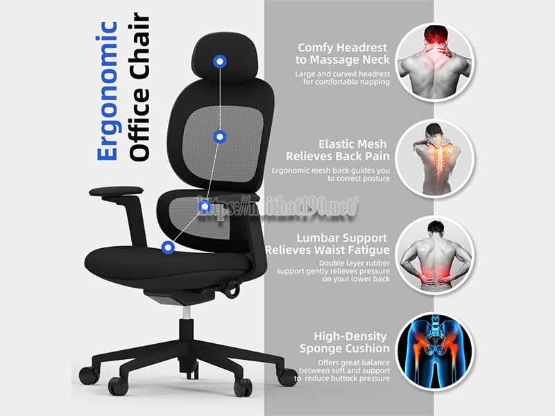 Ghế có ngả lưng và khóa đa điểm có lợi cho người đau lưng không