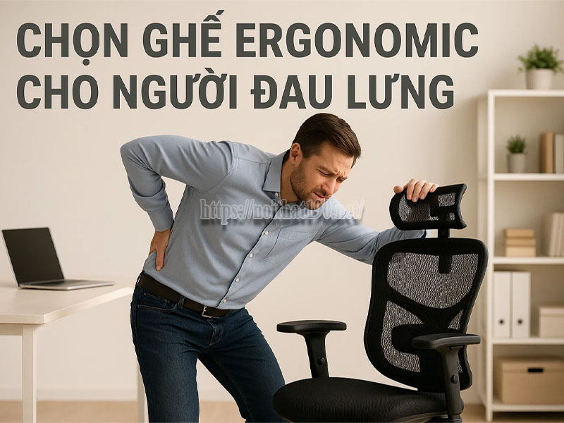 Chọn ghế Ergonomic cho người đau lưng