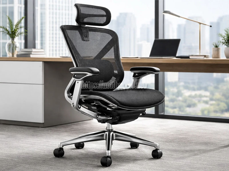 ghế ergonomic 190 khung kim loại