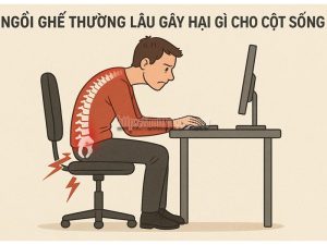 Ngồi ghế thường lâu gây hại gì cho cột sống