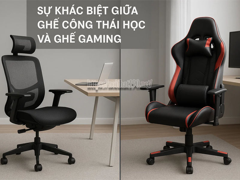 Sự khác biệt giữa ghế công thái học và ghế gaming