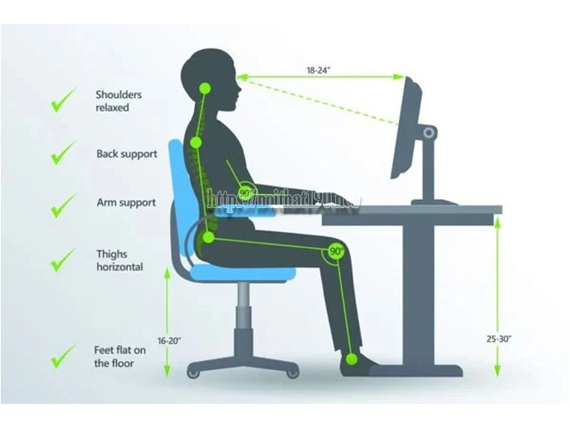 Làm sao để ngồi đúng tư thế khi dùng ghế Ergonomic