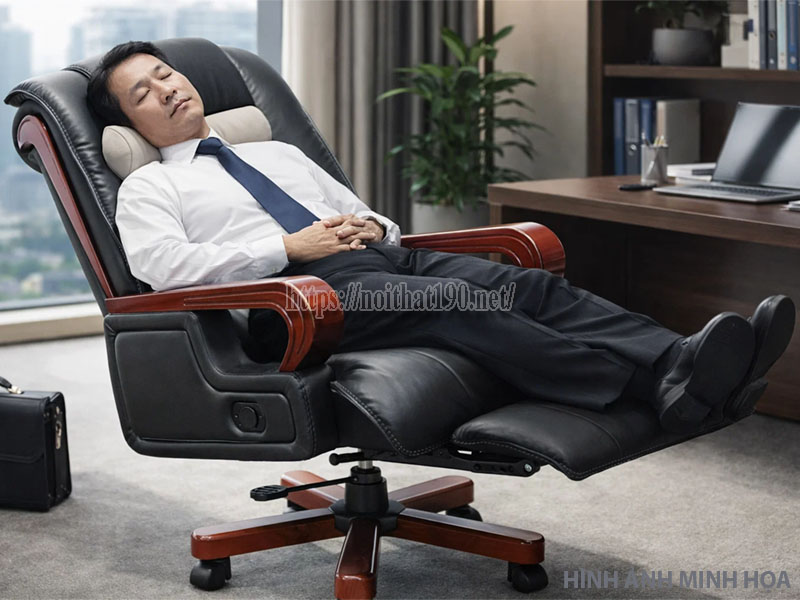 ghế lãnh đạo có gác chân