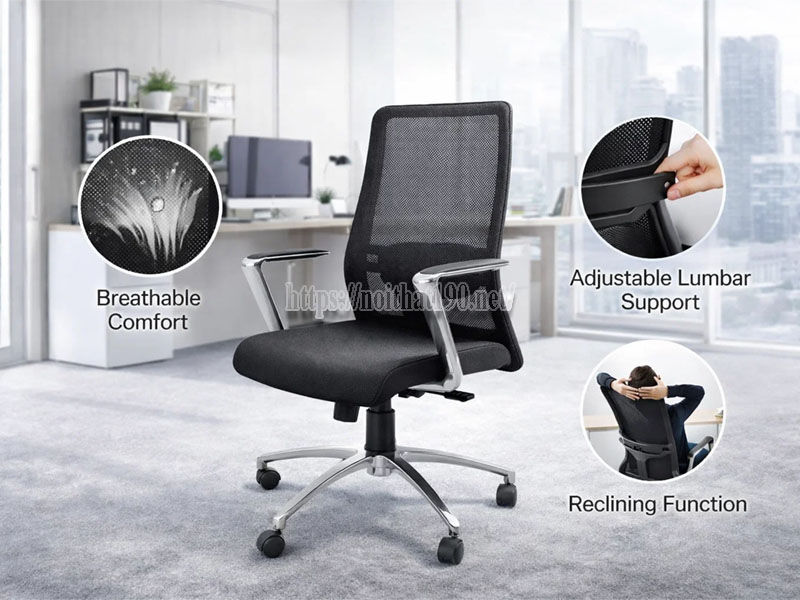 ưu điểm ghế lưới lãnh đạo 190