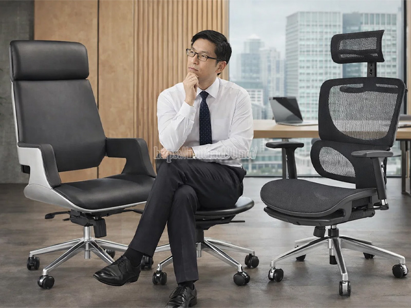 nên chọn ghế giám đốc da hay lưới