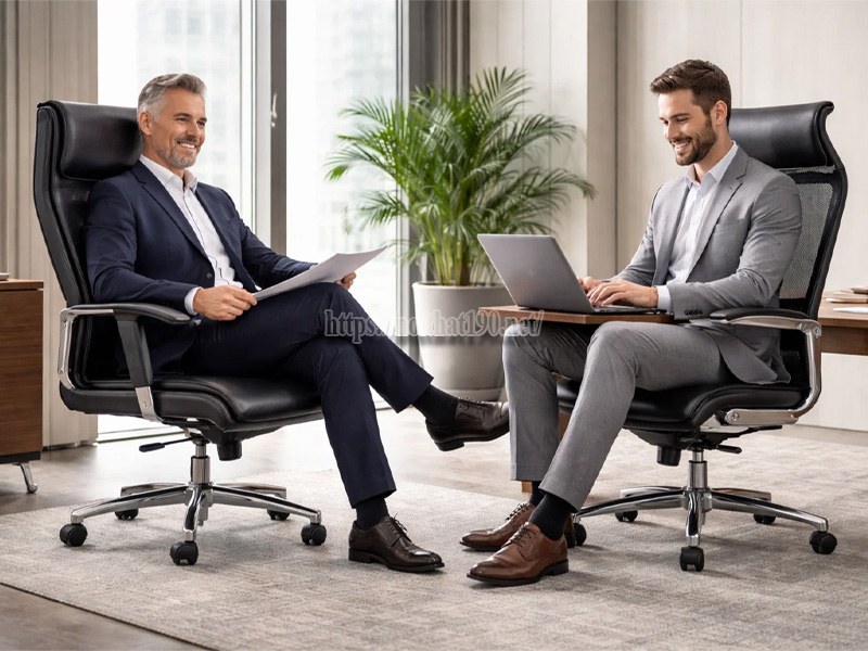 Ghế lãnh đạo da hay lưới