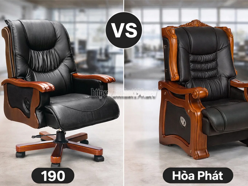 So sánh ghế lãnh đạo 190 và Hòa Phát