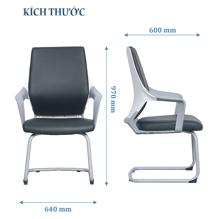 Ghế họp chân quỳ bọc da FMQ556