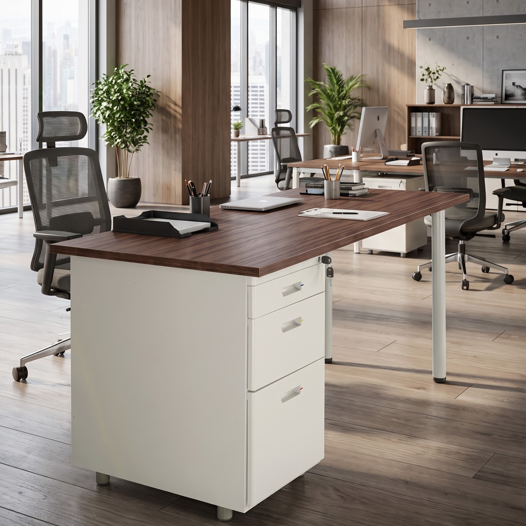 Bàn làm việc chân sắt sơn tĩnh điện BCT18-HS1