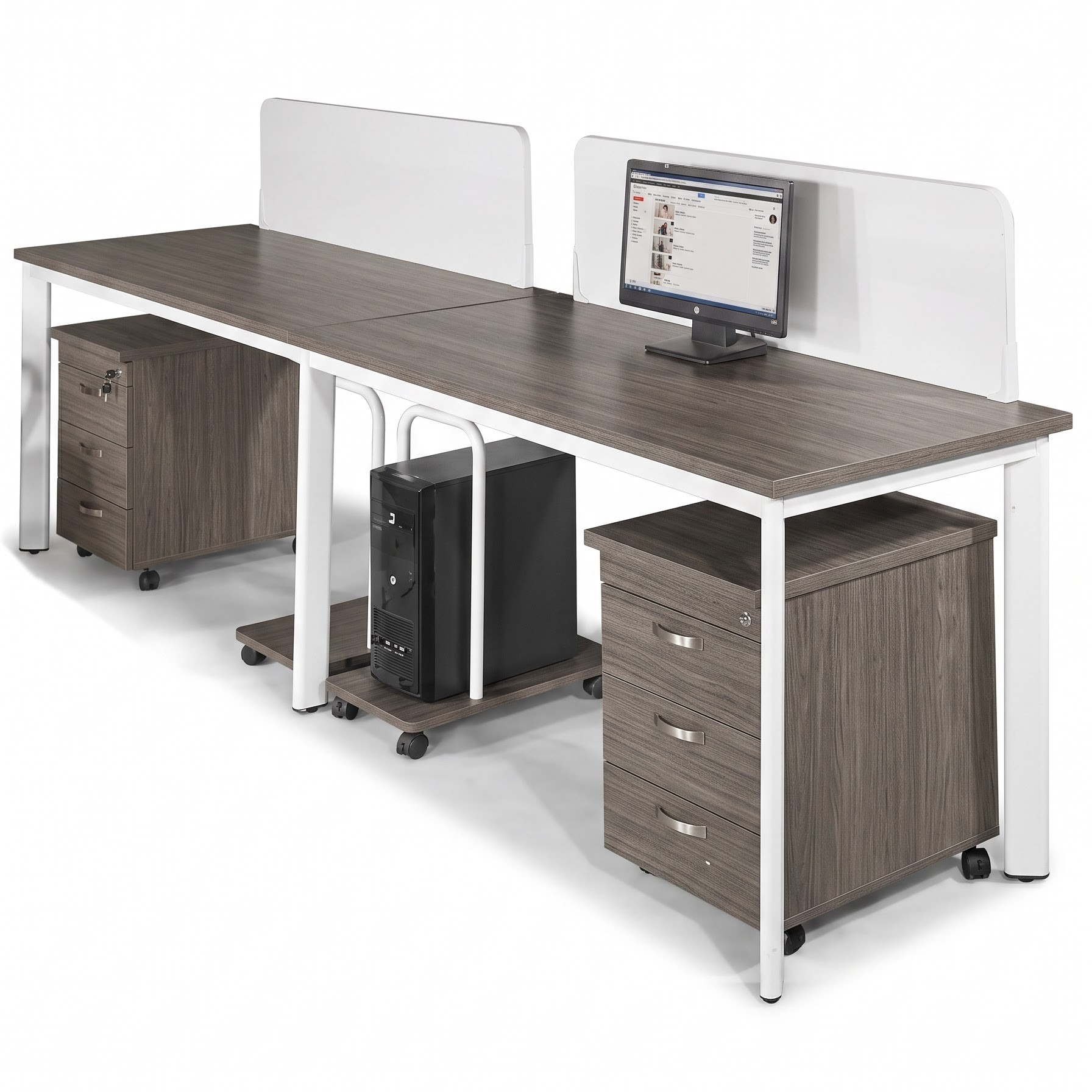 Cụm bàn văn phòng chân sắt BCO16-2A