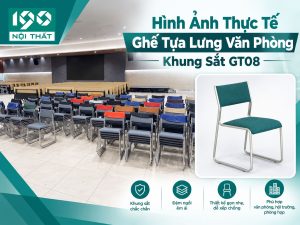 Hình Ảnh Thực Tế Ghế Tựa Lưng Văn Phòng Khung Sắt GT08