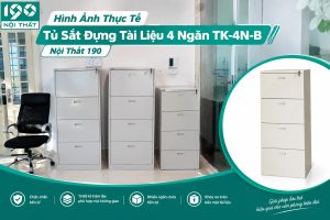 Hình Ảnh Thực Tế Tủ Sắt Đựng Tài Liệu 4 Ngăn TK-4N-B Nội Thất 190