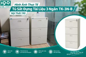 Review Hình Ảnh Thực Tế Tủ Sắt Đựng Tài Liệu 3 Ngăn TK-3N-B