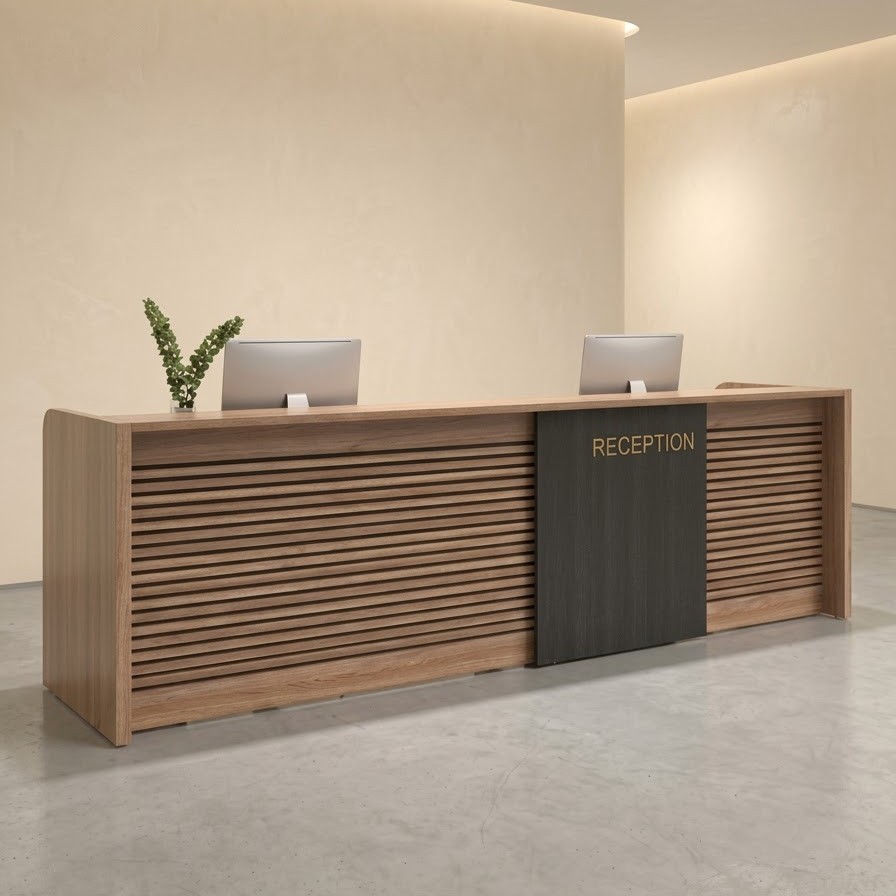 Quầy lễ tân gỗ MFC QLT03