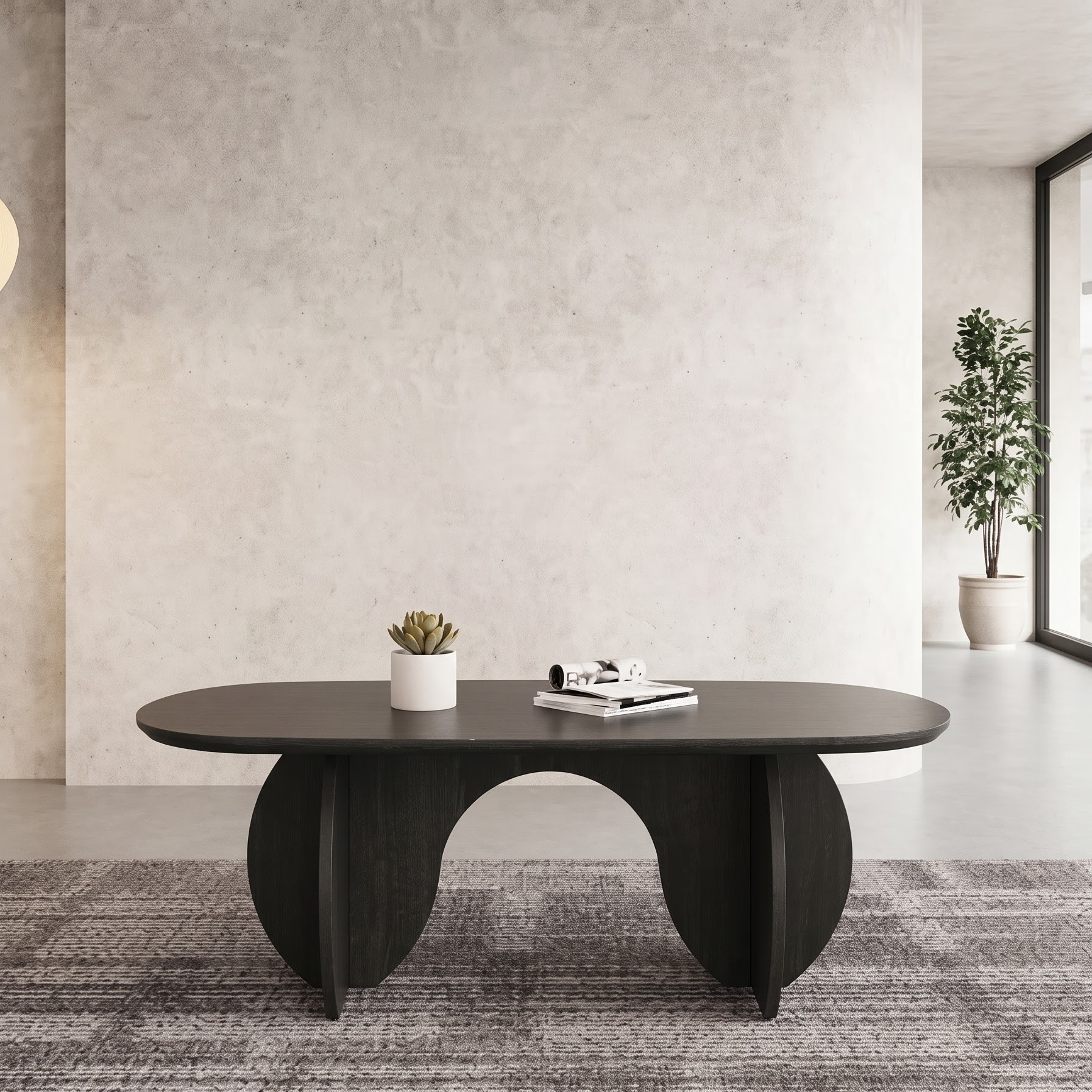Bàn sofa mặt oval BSP264