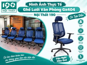 Hình Ảnh Thực Tế Ghế Lưới Văn Phòng GX404 Nội Thất 190 Có Tựa Đầu