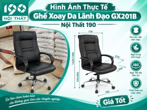 Hình Ảnh Thực Tế Ghế Xoay Da Lãnh Đạo GX201B