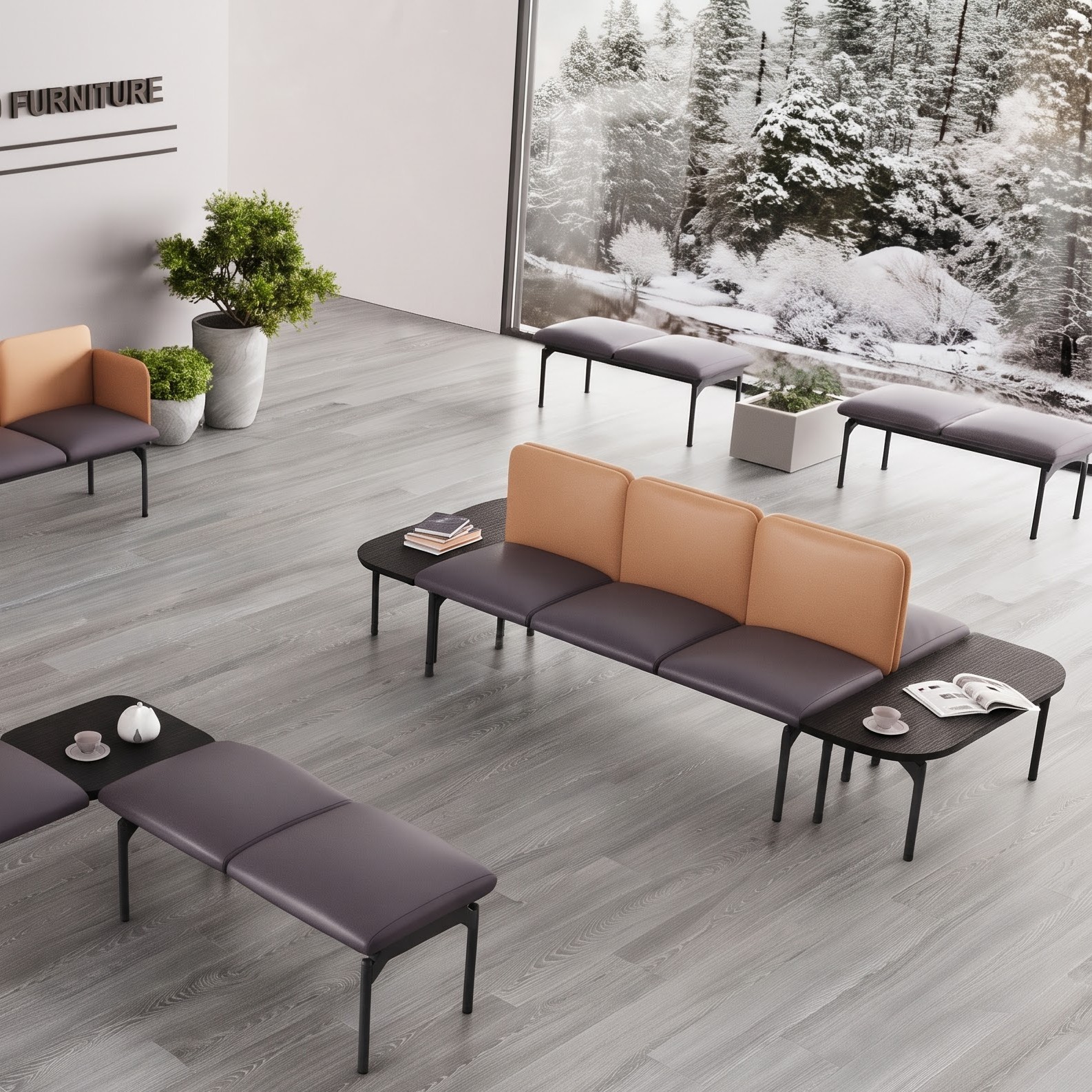 Ghế sofa lounge 3 chỗ có tựa lưng SPL04